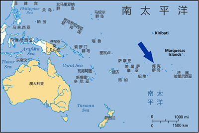 库克群岛地图