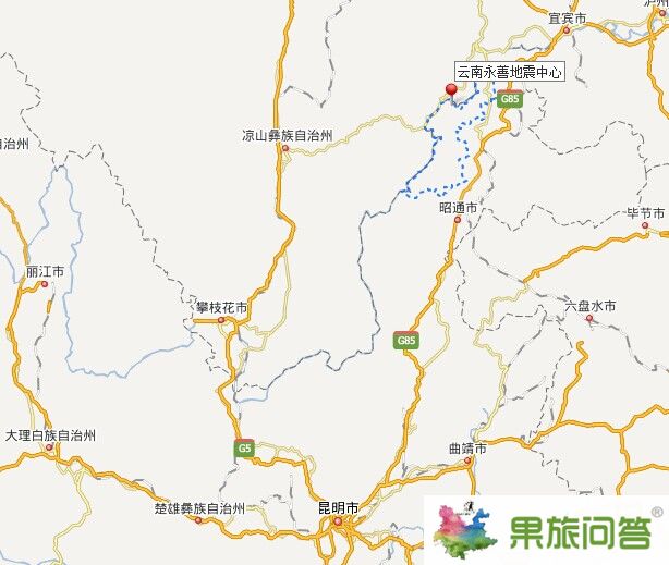 云南永善地震中心地图
