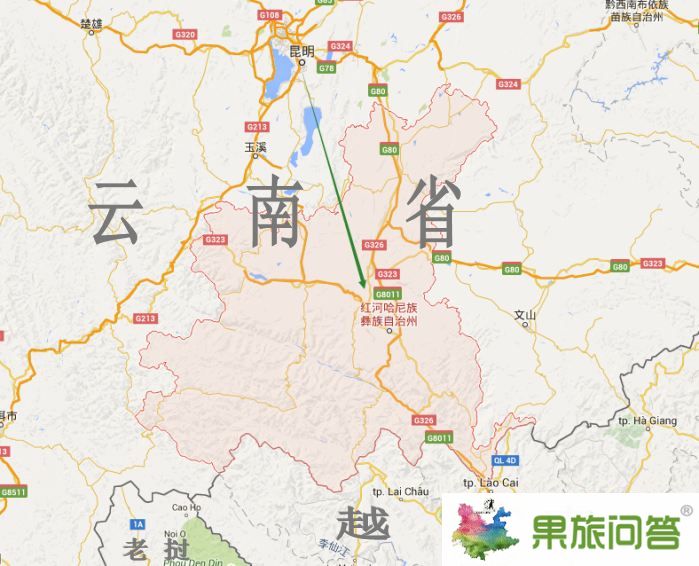 云南红河地图