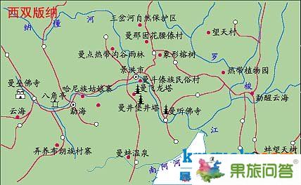 西双版纳旅游地图_云南旅游地图|昆明旅游地图|丽江旅游地图